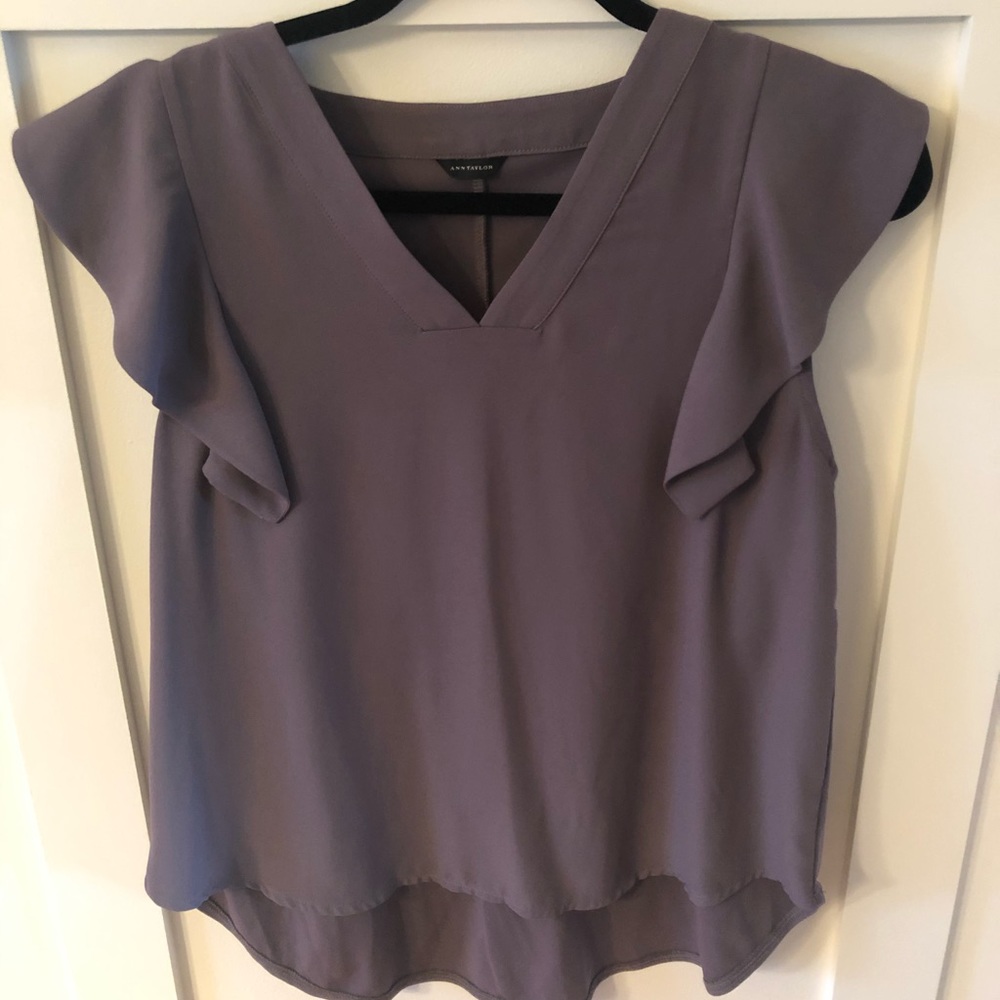 Ann Taylor Ruffle Sleeve Tank